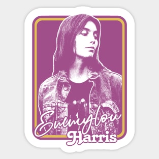 Emmylou Harris // Outlaw Country Retro Fan Design Sticker